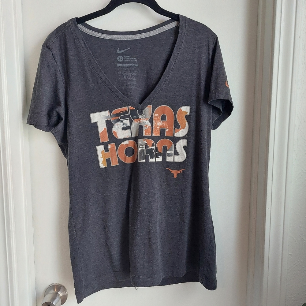 Nike slim fit texas longhorns v-neck size xl